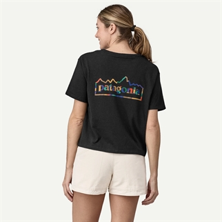 Patagonia Womens Unity Fitz Easy Cut Responsibili-Tee cascade green model ryg